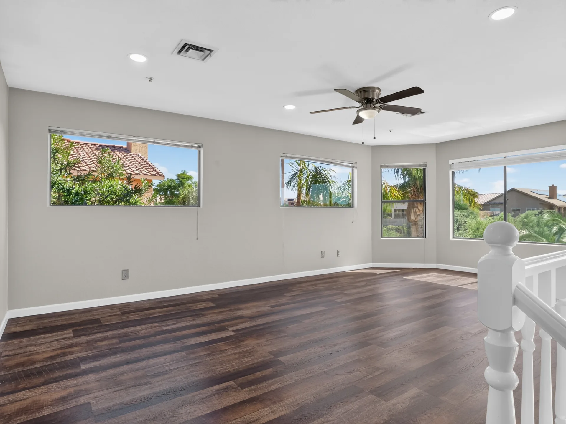 Empty living room vs virtually staged living room — before